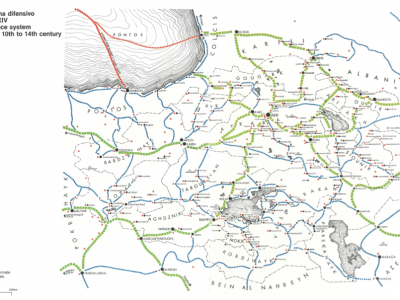 Armenia, mappa della rete stradale e del sistema difensivo nei secoli X-XIV, in Ani. Documenti di Architettura Armena, n. 12